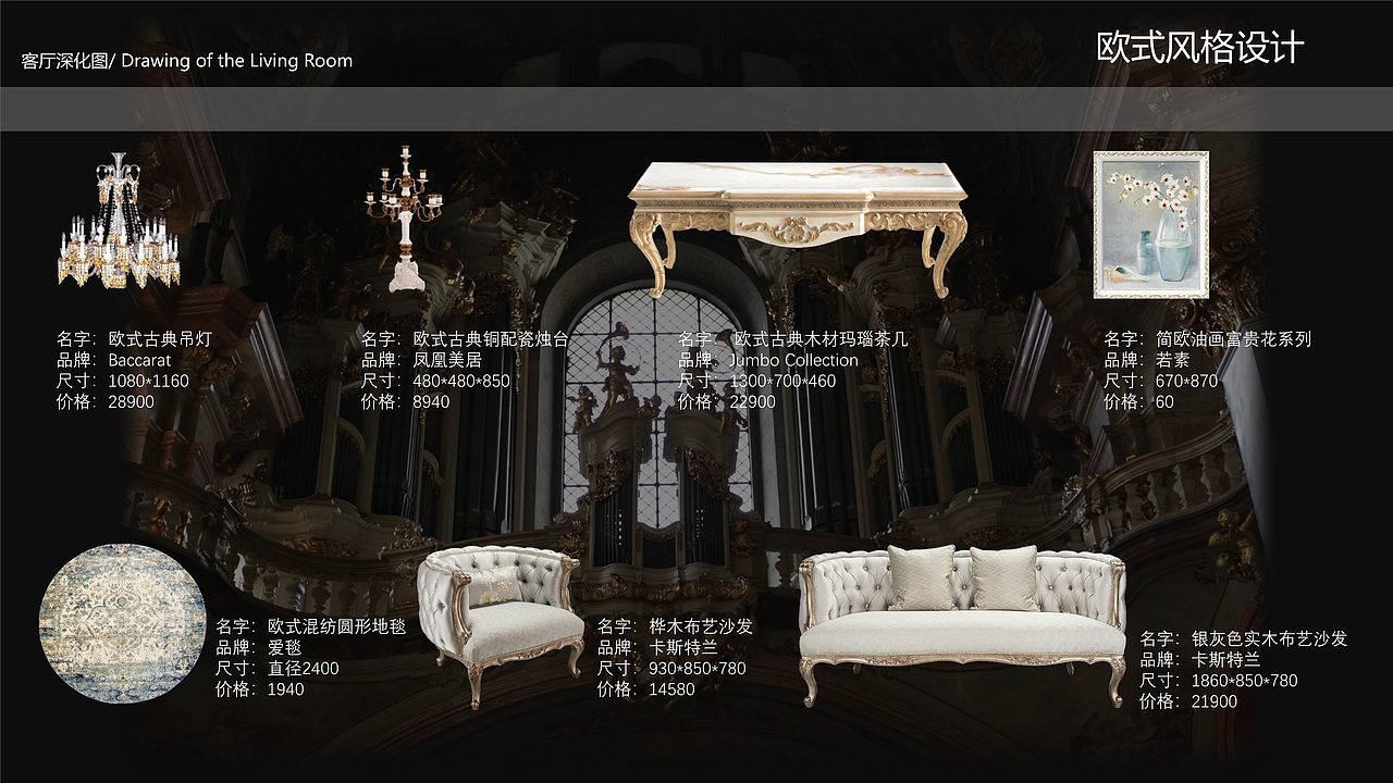 欧式巴洛克风格 软装PPT训练