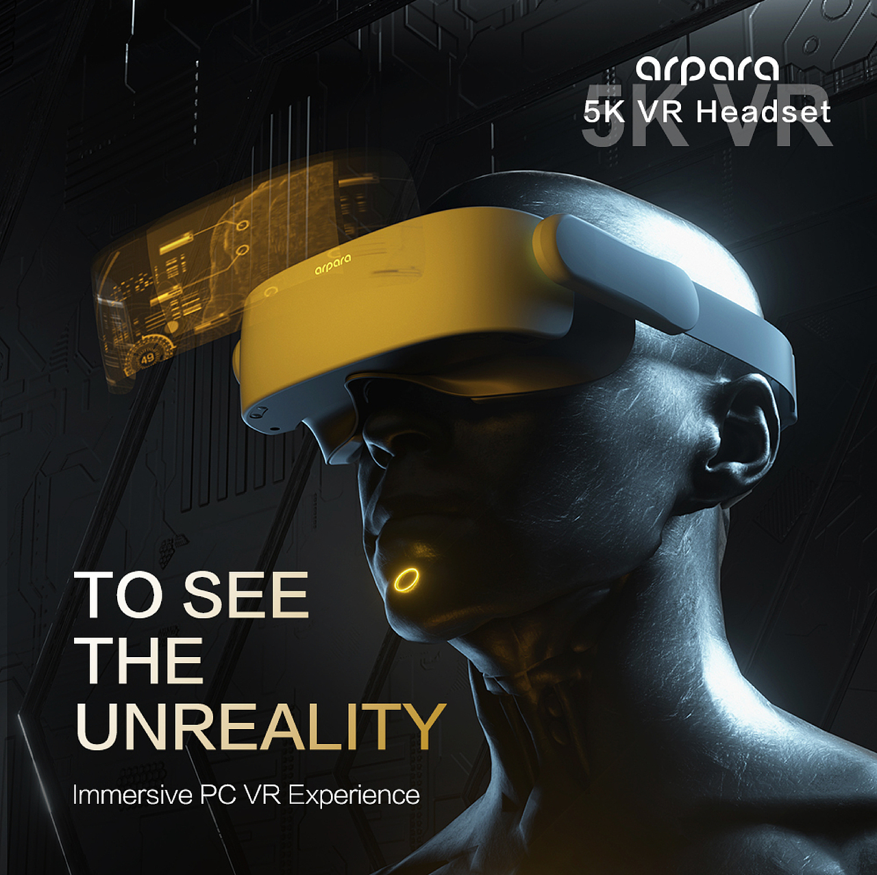 arpara 5K VR 头显|产品海报设计|3D渲染