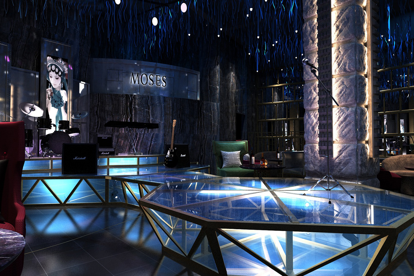 夜店效果图案例欣赏|空间|室内设计|z69056146 - 原创作品 - 站酷