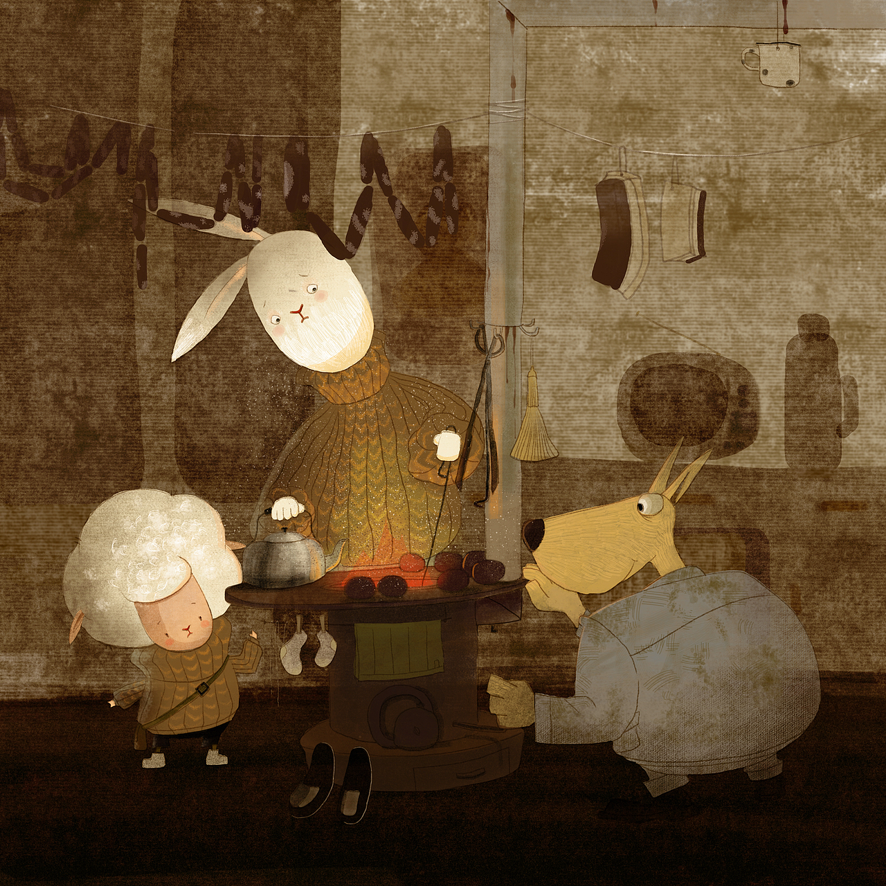 狗爸兔妈羊崽子（图ZMTMzNzc2Njg4） - 商业插画 - 站酷设计师大智动画原创素材 - 站酷ZCOOL