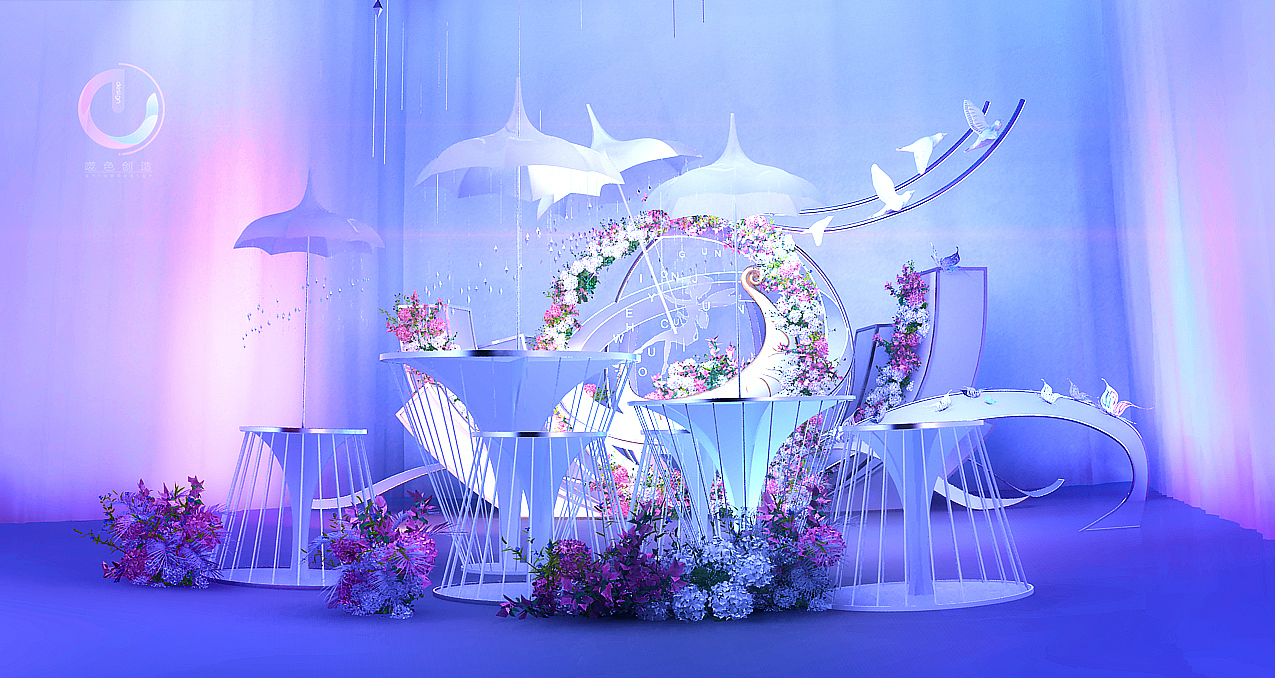 外场的这个小白伞很有感觉哟