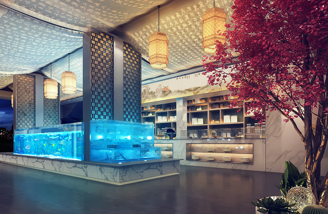 【餐厅】---------宴会厅混搭（图ZMjMwNDg1NzAw） - 家装设计 - 站酷设计师liang007原创素材 - 站酷ZCOOL