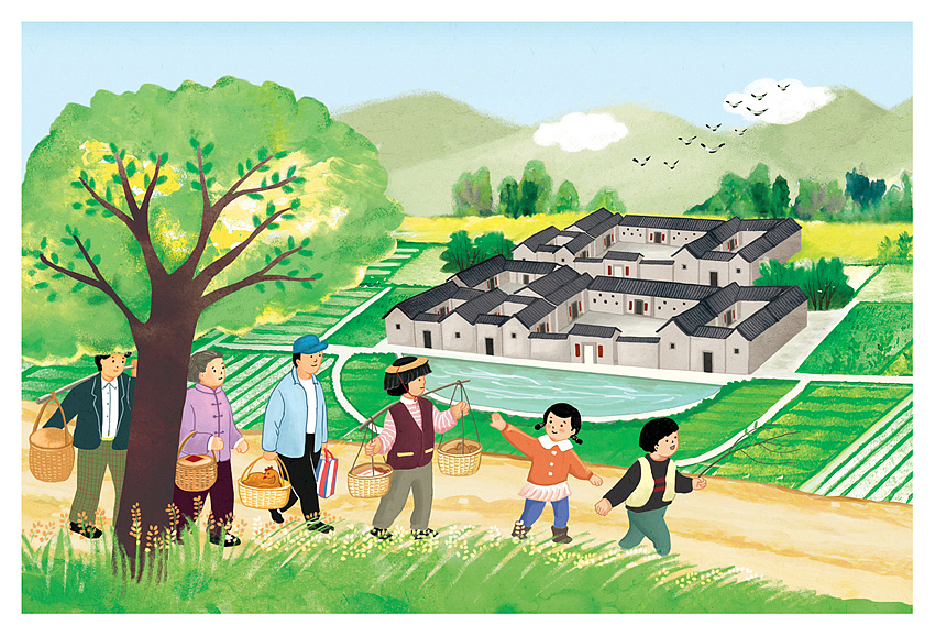 客家风情明信片和立体装置（图ZMjg0ODM1ODg=） - 商业插画 - 站酷设计师跳叫板原创素材 - 站酷ZCOOL