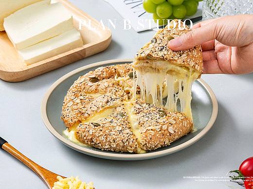 芝士饼帕尼尼拍摄-减脂美食摄影