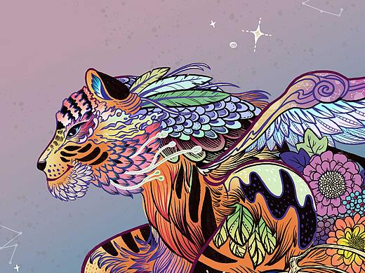 「王者之势 龙腾虎跃」-行如虎（个人主页-ZNTgwOTcwODA=） - 图案 - 站酷设计师哒喜原创素材 - 站酷ZCOOL