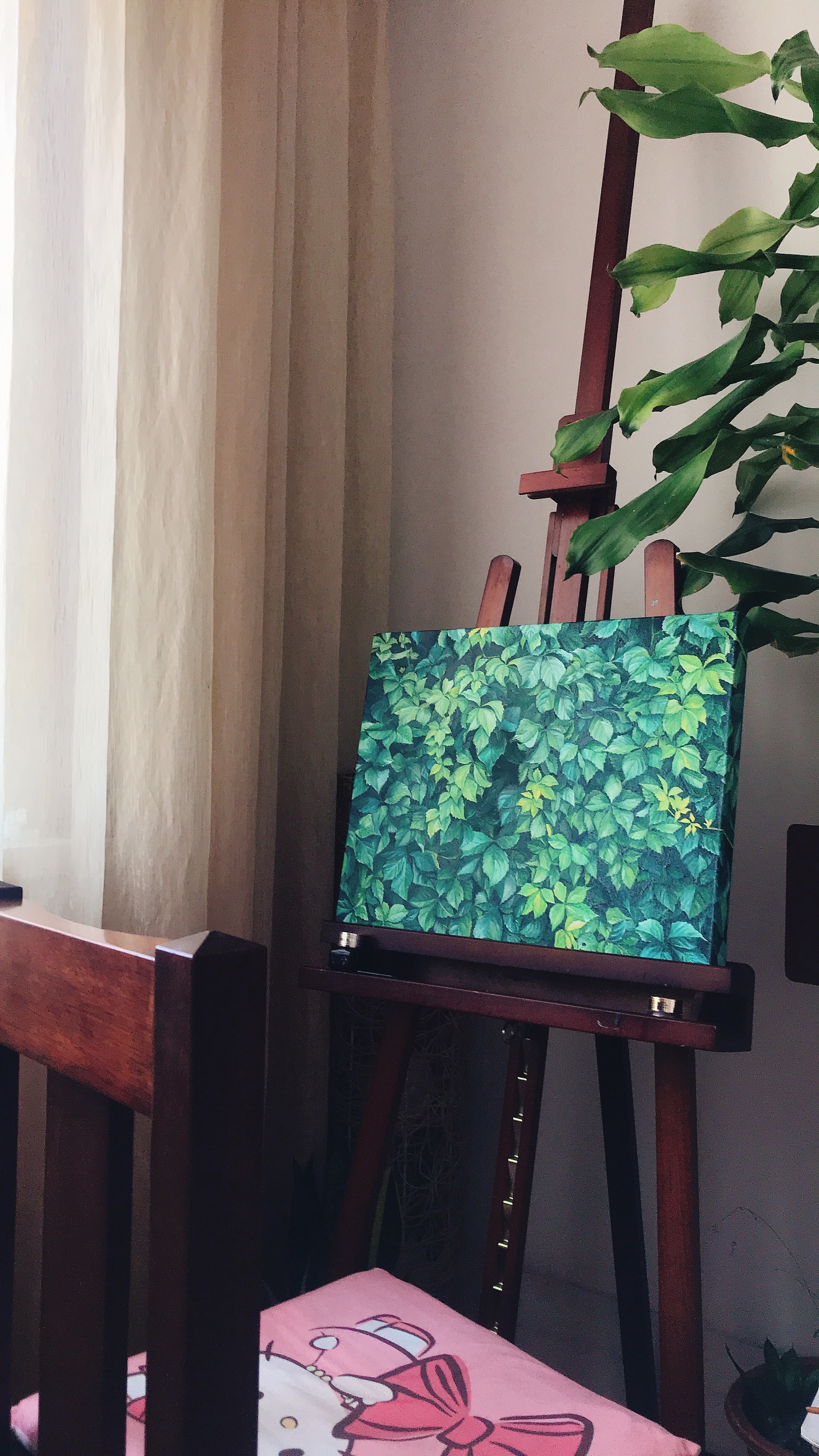 油画小记2020爬山虎