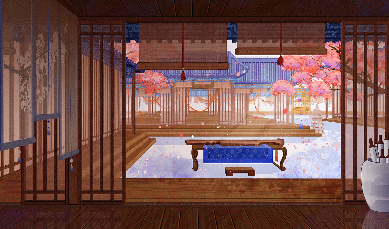 一院·春·夏·秋·冬（图ZMjUxODEwMTY4） - 商业插画 - 站酷设计师咸糖罐子原创素材 - 站酷ZCOOL