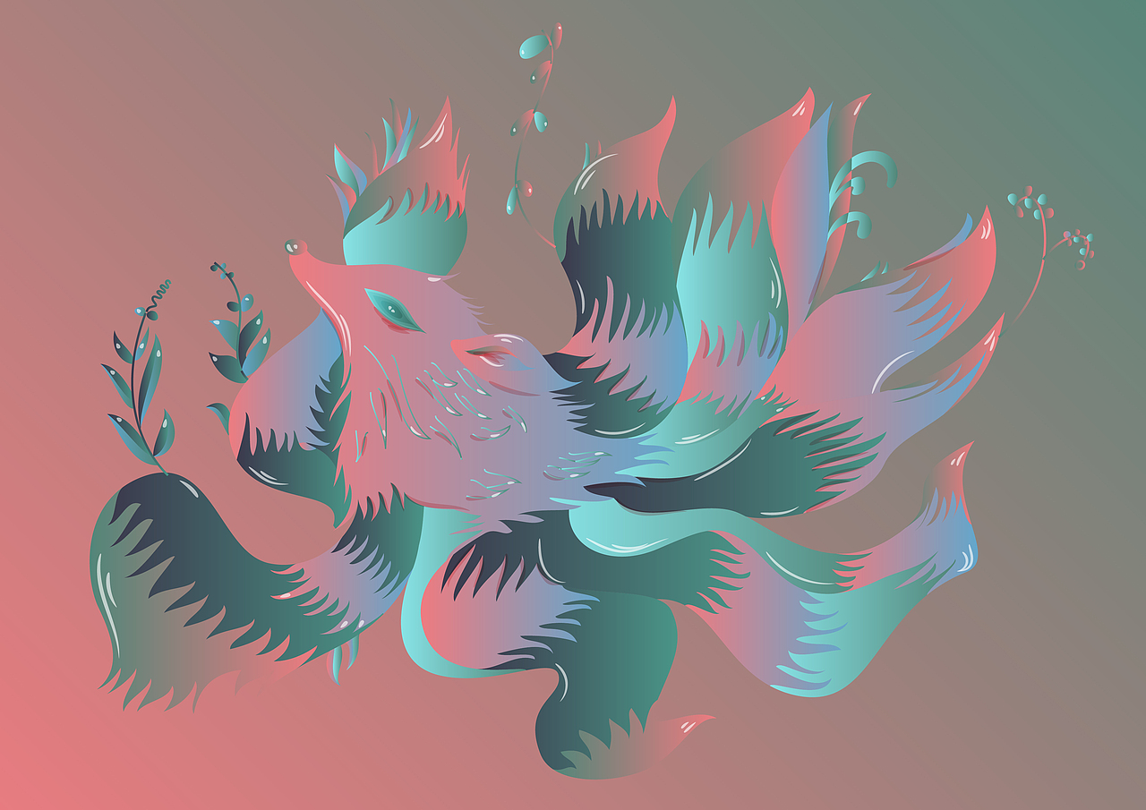 《山海经异兽005九尾狐》——mica《山海经异兽》