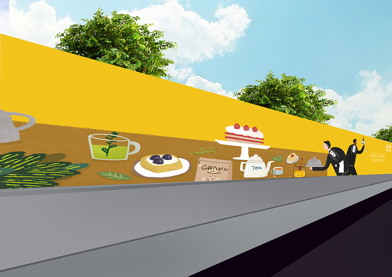 kinney's及时餐厅围挡设计