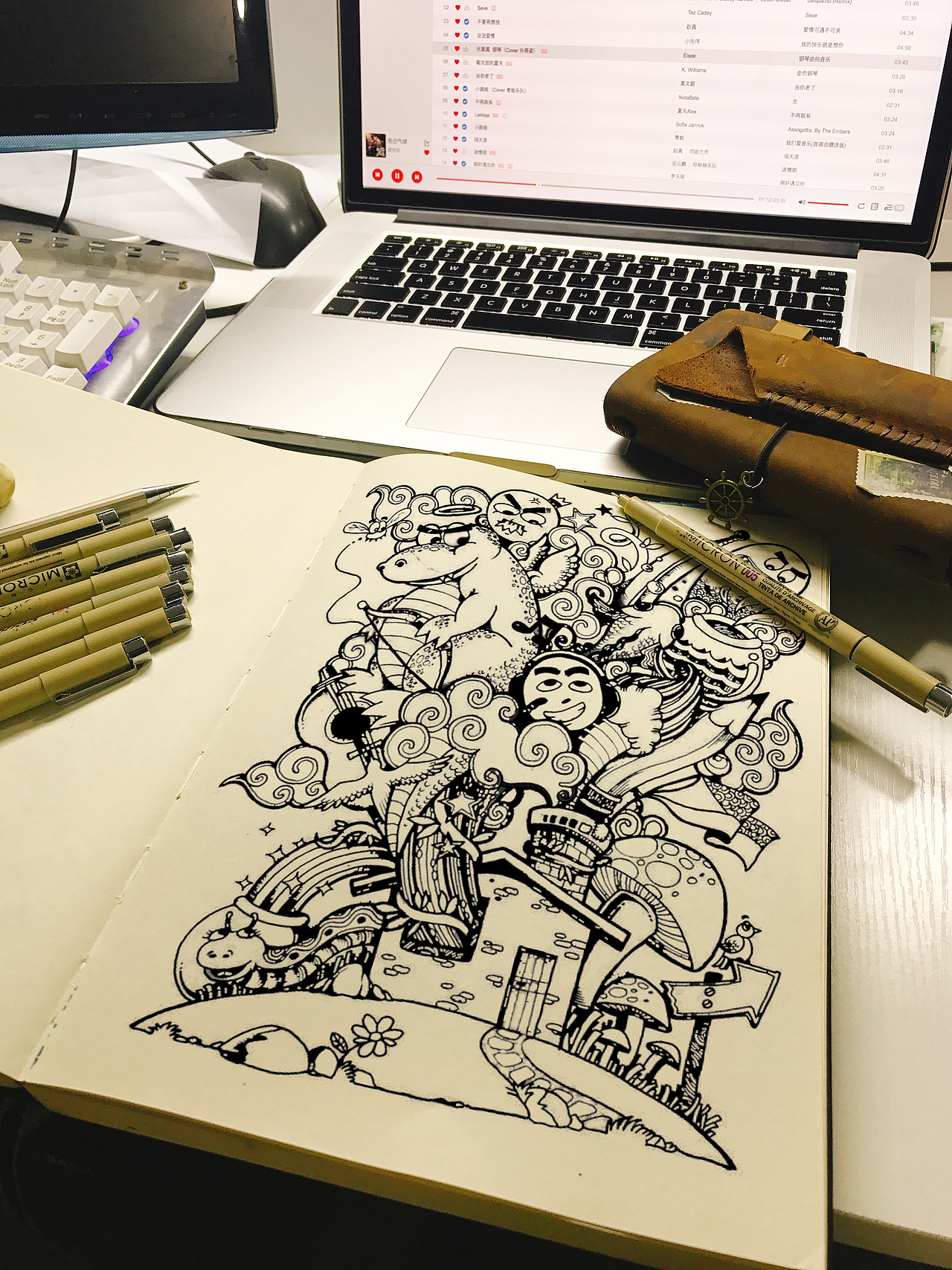 手绘插画练习（图ZODE0NzM5Mjg=） - 创作习作 - 站酷设计师大师兄被妖怪抓走原创素材 - 站酷ZCOOL