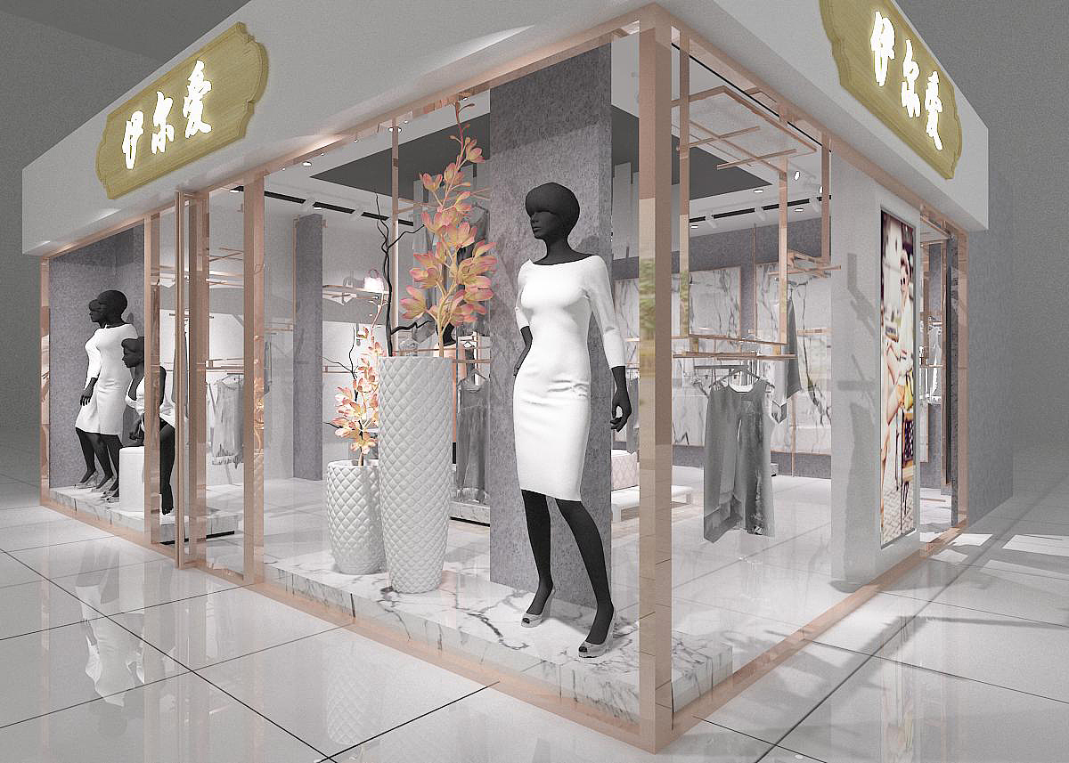 EICHITOO时尚女装品牌门店设计|空间|展示设计 |做个挑战者 - 原创作品 - 站酷 (ZCOOL)