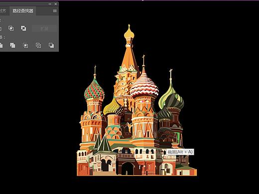 圣瓦西里大教堂 AI插画练习