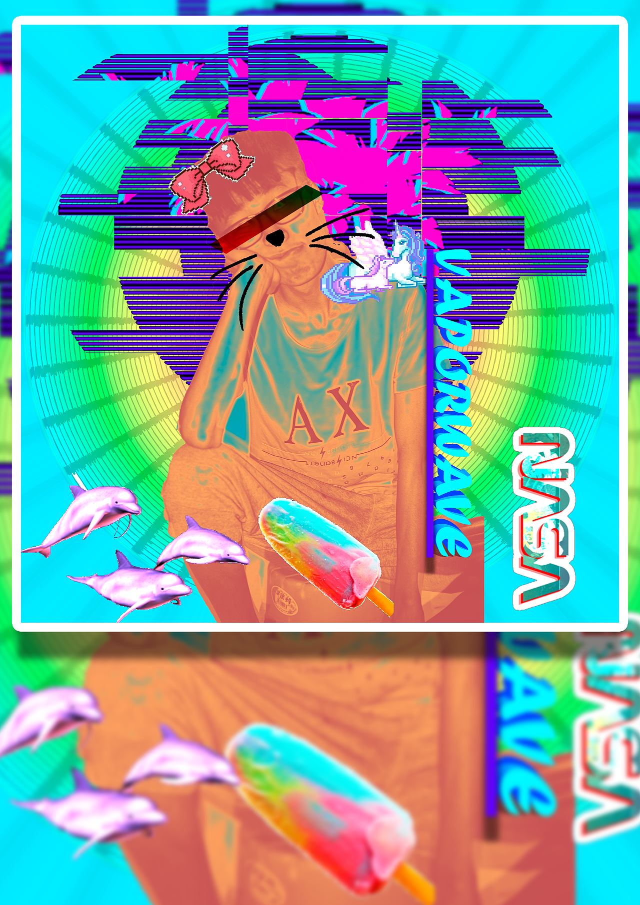 蒸汽波风格摄影海报设计