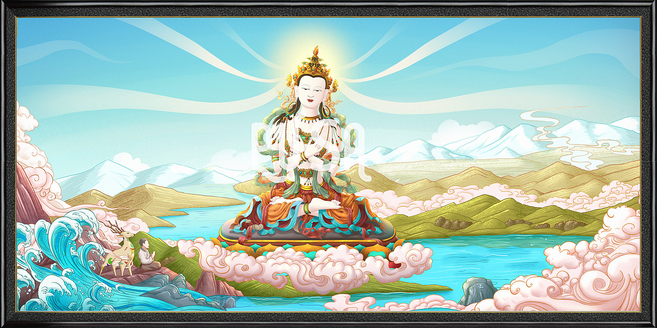 公巴设计工作室---唐卡艺术（图ZMjY2NTQ1MjIw） - 艺术插画 - 站酷设计师才让君原创素材 - 站酷ZCOOL