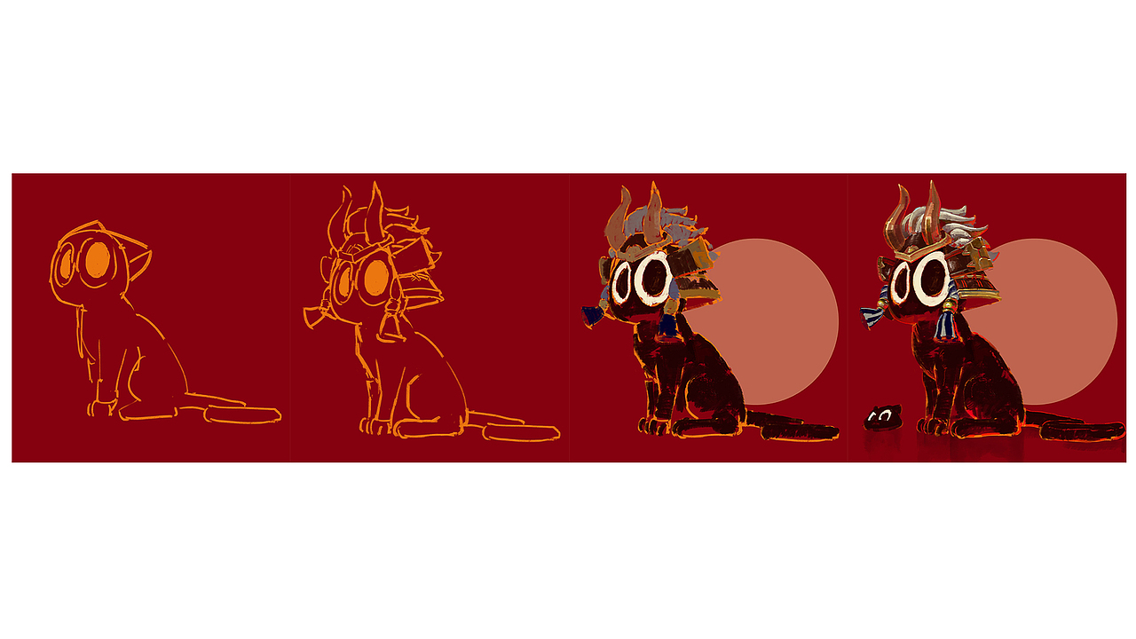 《将军罗小黑》罗小黑二创以及其他的插画习作（图ZMjYyMzIzNzAw） - 艺术插画 - 站酷设计师地球猫猫教原创素材 - 站酷ZCOOL