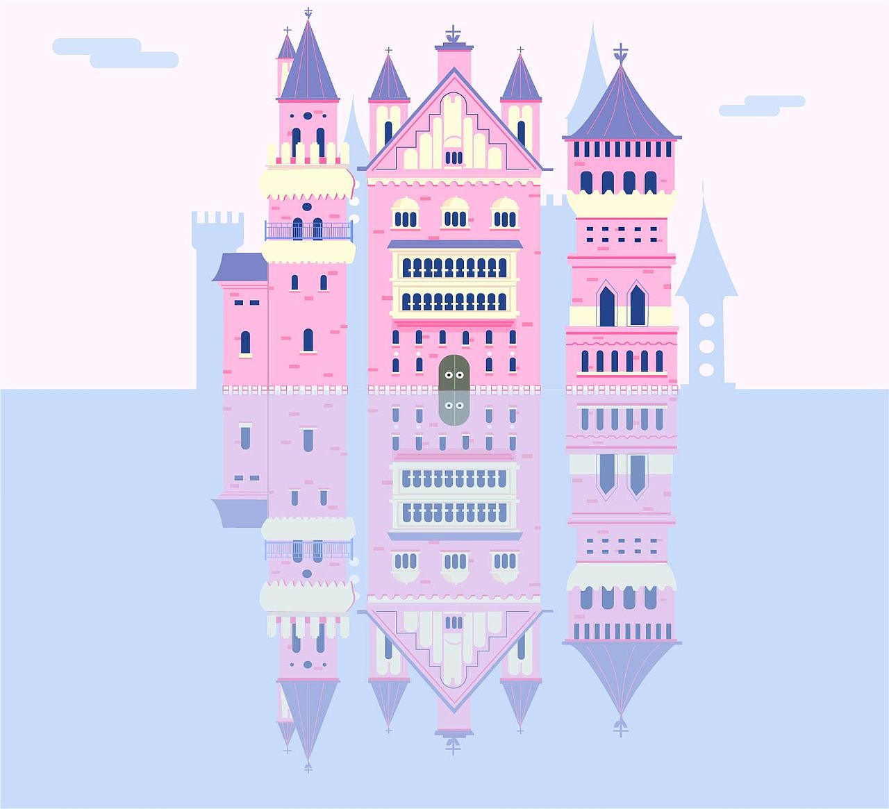 城堡|插画|新锐潮流插画|peishan佩珊_临摹作品-站酷zcool