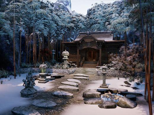 次世代场景制作——破旧寺院