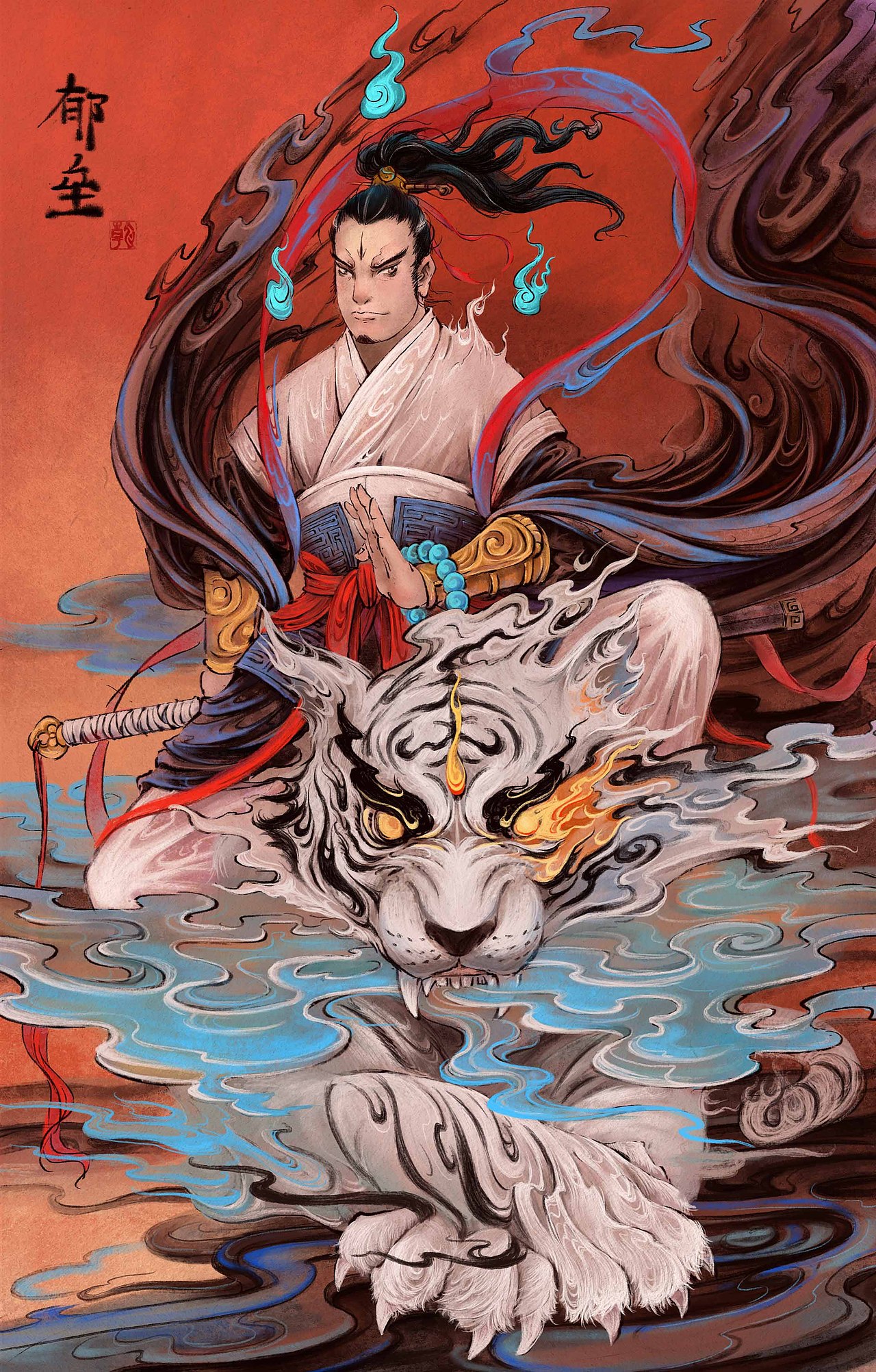 门神（神荼 郁垒）（图ZMjMyMjQ0MDQw） - 创作习作 - 站酷设计师乾心原创素材 - 站酷ZCOOL