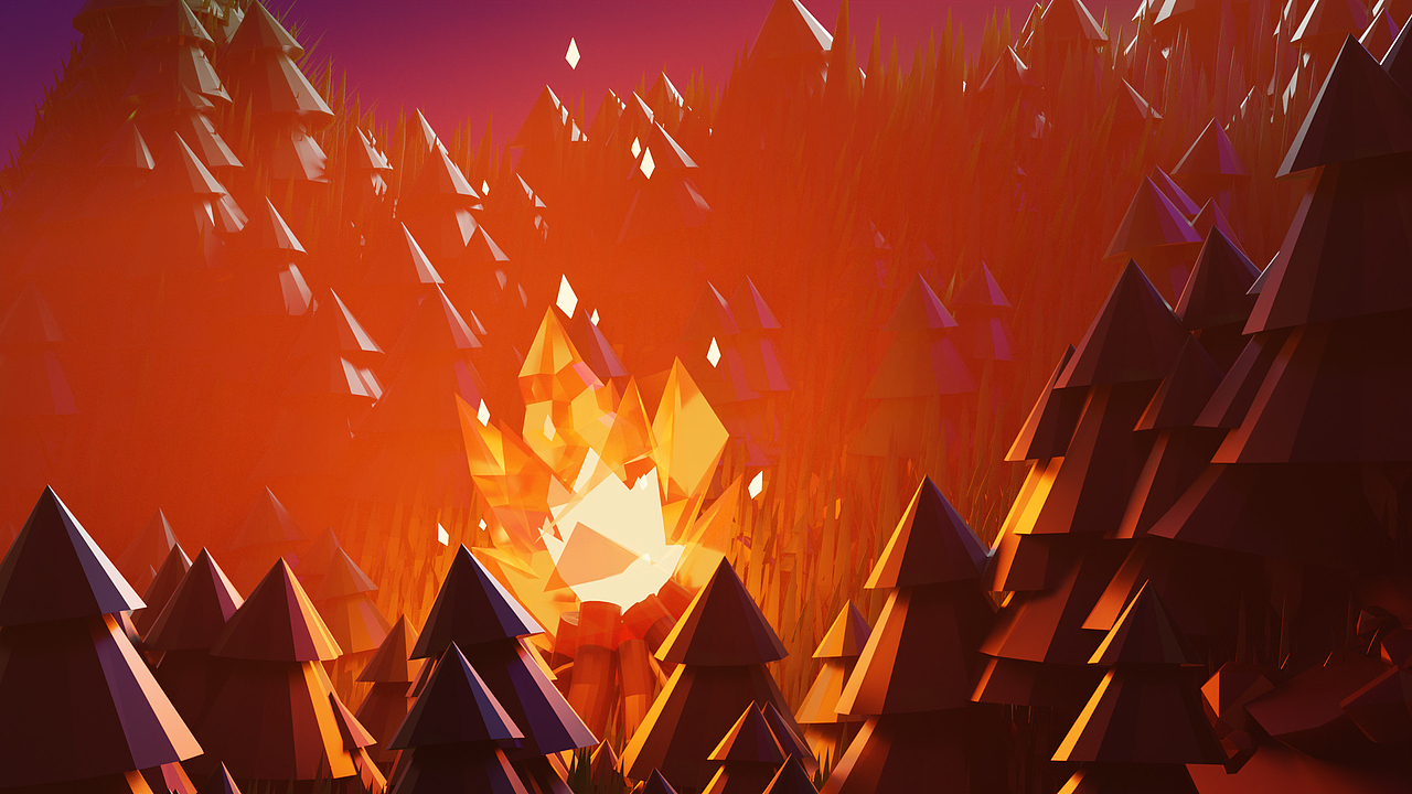 林中篝火 Powered by Blender（图ZMjQ1Mzg1MTAw） - 其他 - 站酷设计师欧型兔原创素材 - 站酷ZCOOL