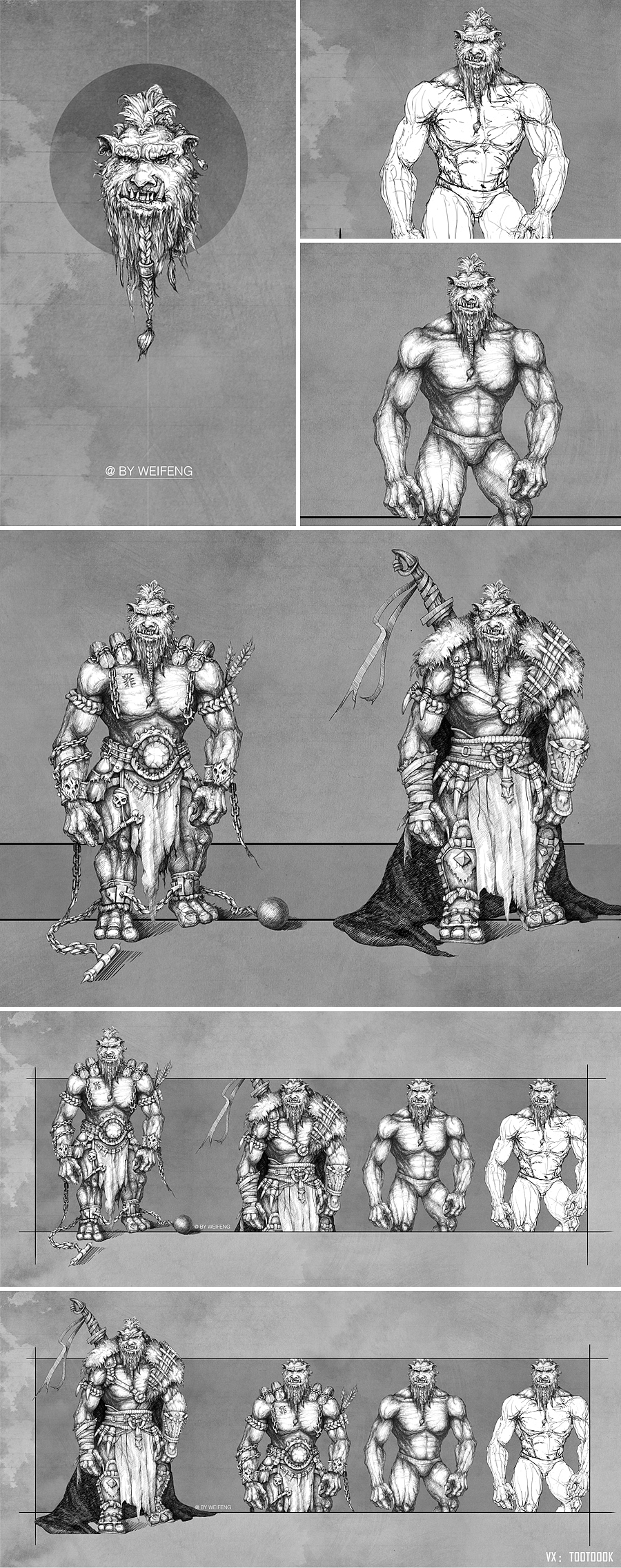 半兽人素描稿设定