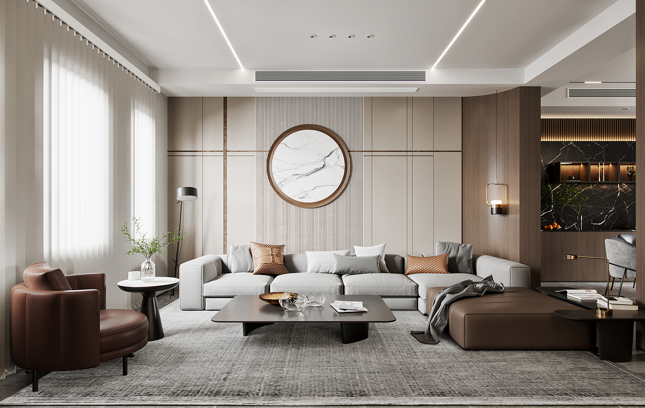 鸿玺郡 现代风格别墅（图ZMjY1ODczMzg0） - 家装设计 - 站酷设计师一只兔子_原创素材 - 站酷ZCOOL
