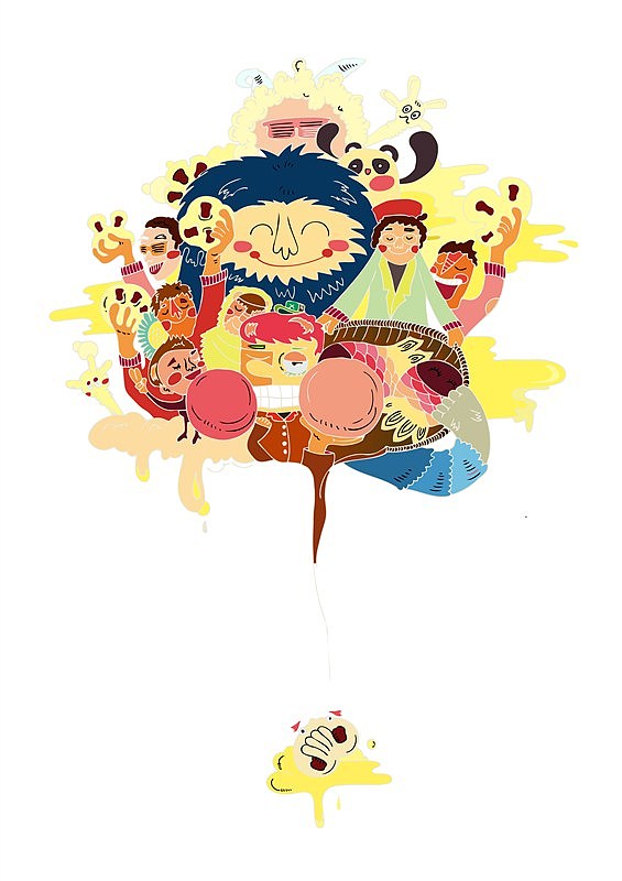 新年春节习俗插画绘（图ZMTI4MDMwMDg=） - 商业插画 - 站酷设计师昭元蛋白原创素材 - 站酷ZCOOL