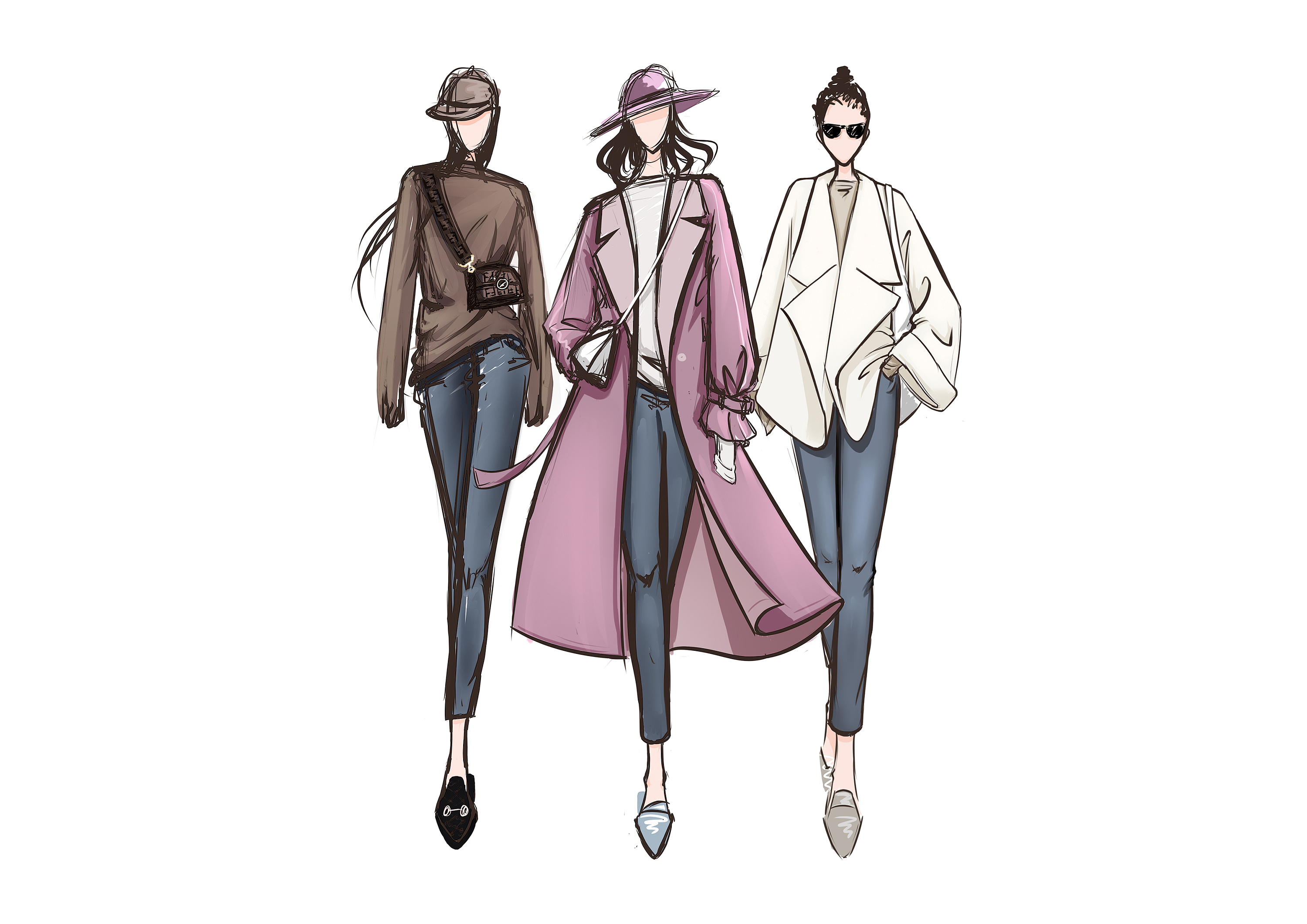 服装搭配|插画|插画习作|芝麻zimmer - 原创作品 - 站酷 (zcool)