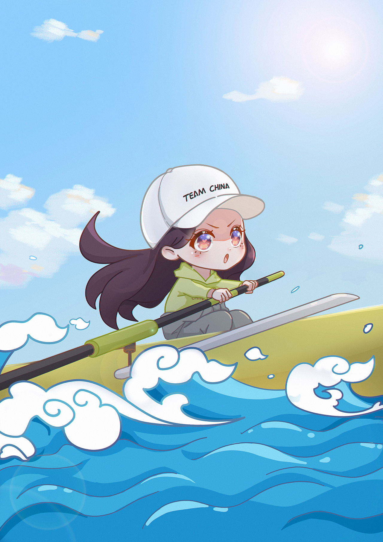 艺人赛艇宣传图(q版)