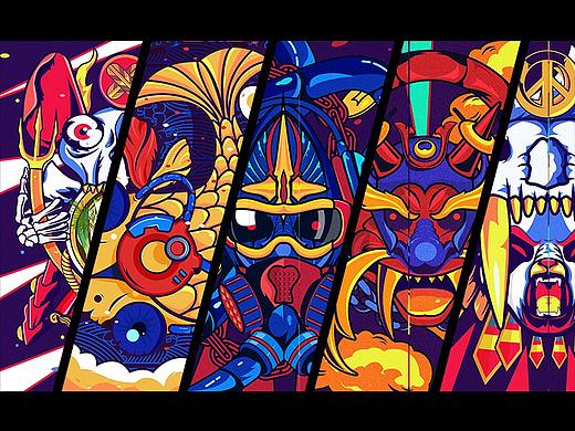 2019年度一些商业插画——涂鸦风插画