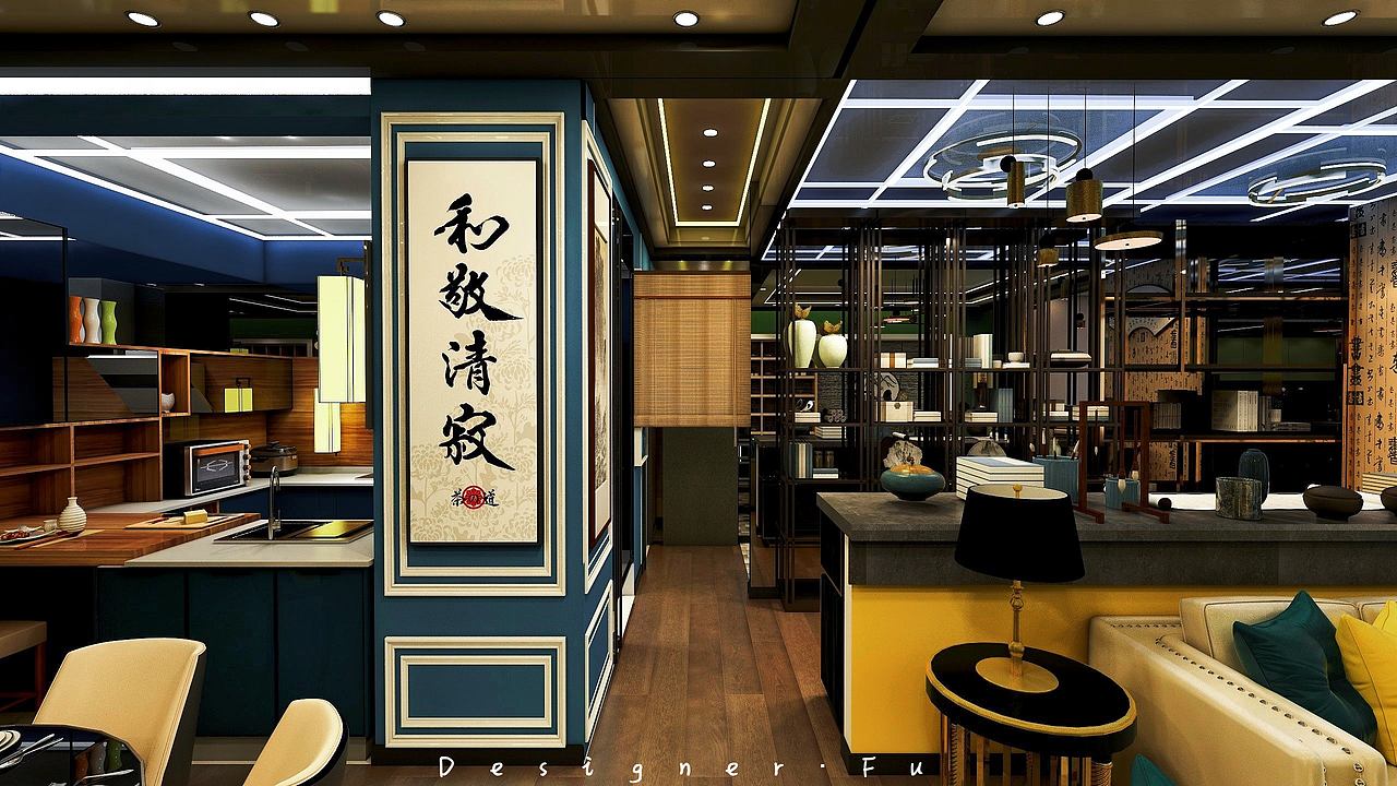 轻奢与古韵激情的碰撞（图ZMTkwMDA2NjA4） - 家装设计 - 站酷设计师門神斧爺原创素材 - 站酷ZCOOL