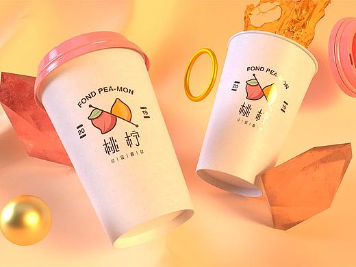 Logo设计「原创」|  桃柠-设计可以让奶茶变得更甜
