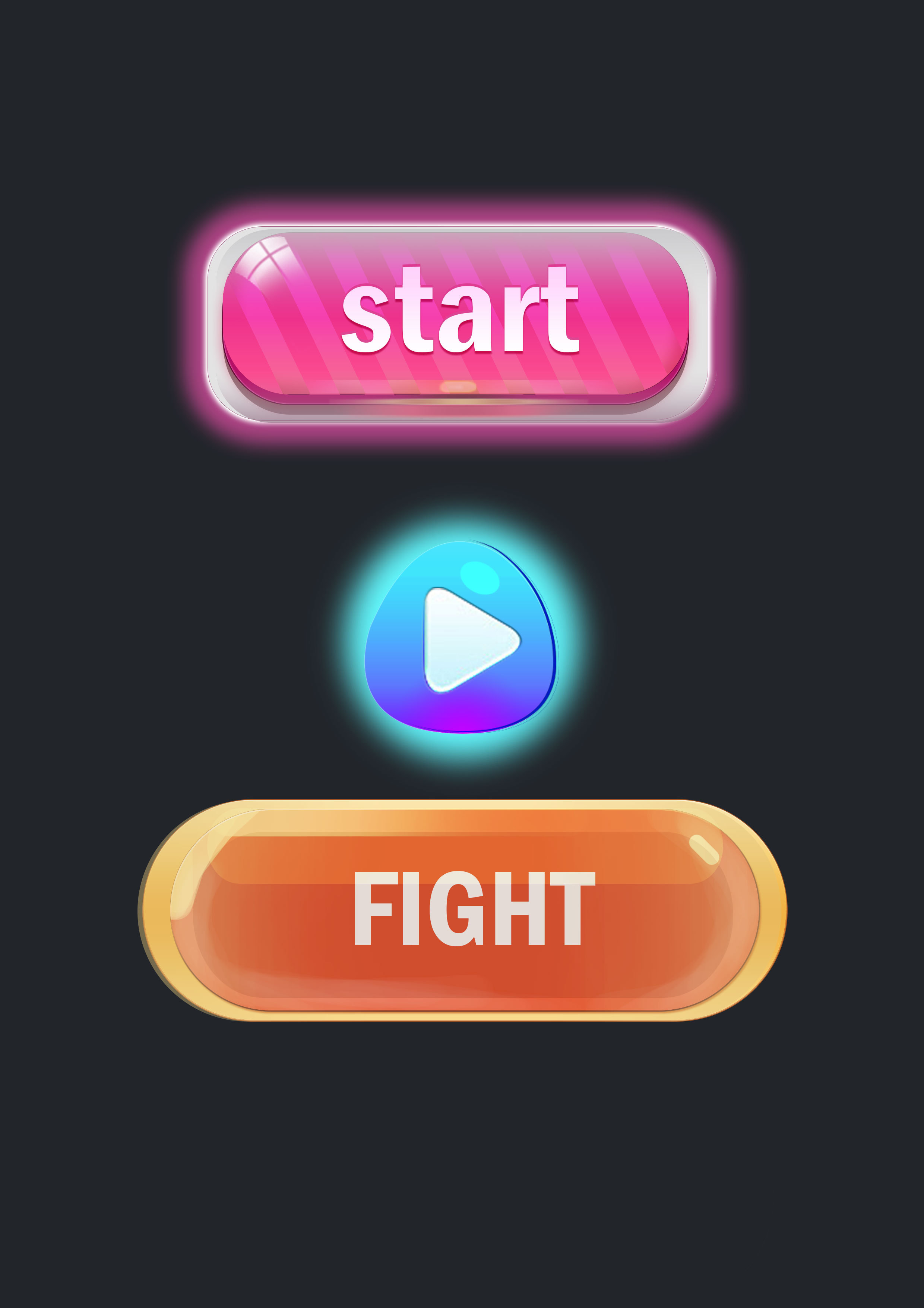 按钮|ui|游戏ui|九州攸同 - 临摹作品 - 站酷 (zcool)