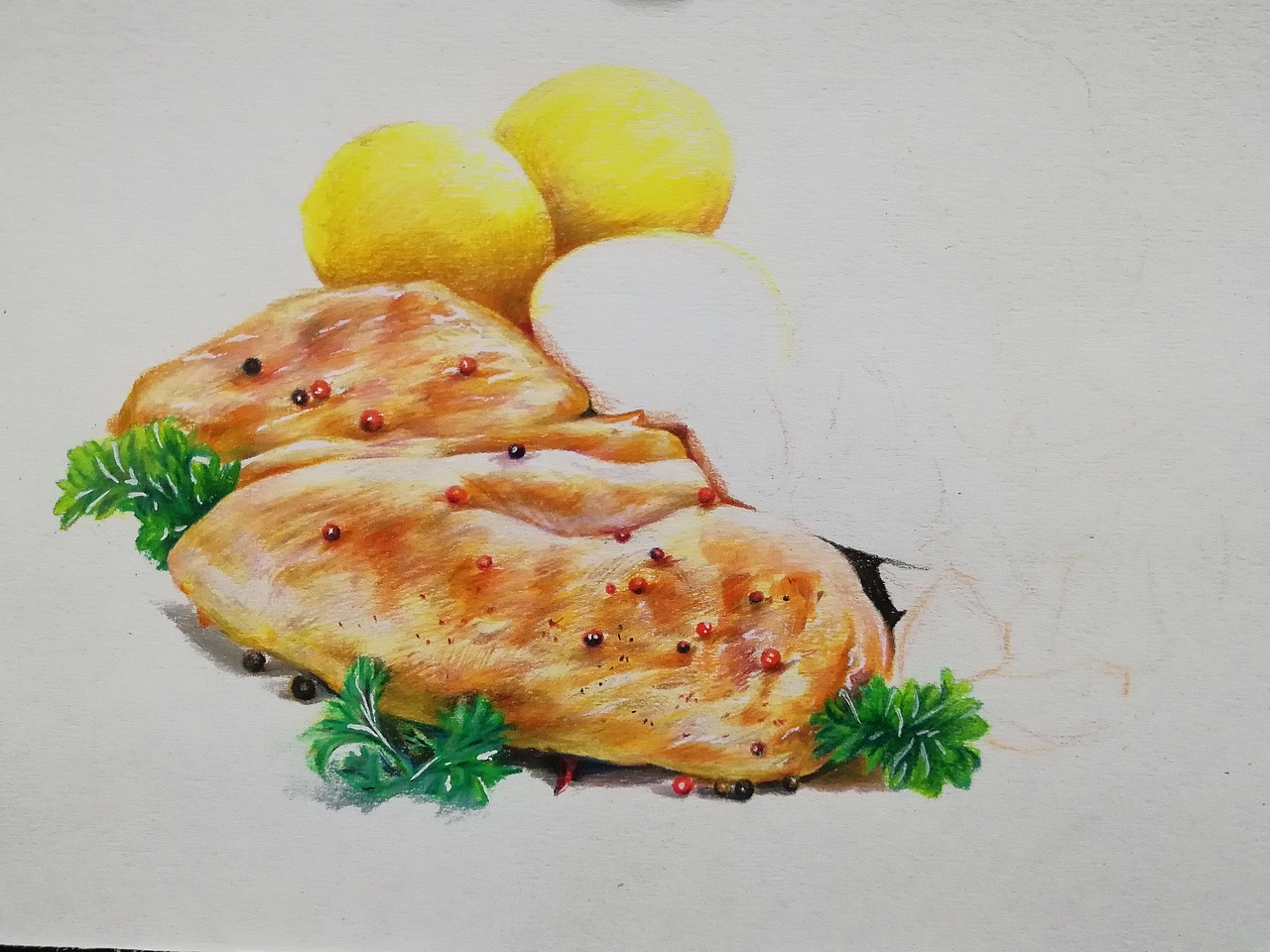 彩铅手绘食物练习（图ZMTc1MjUxNTY0） - 创作习作 - 站酷设计师鱼阿咦原创素材 - 站酷ZCOOL