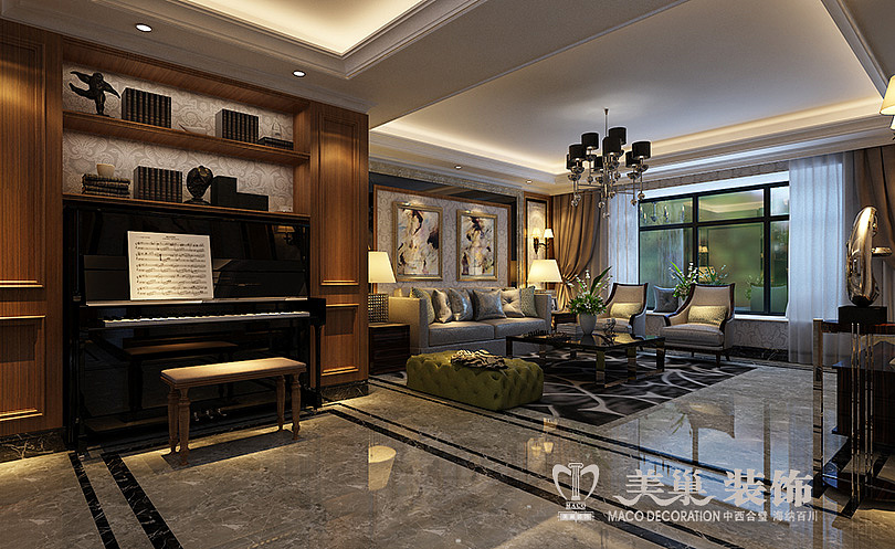 美巢装饰金源大都汇装修效果图——钢琴区