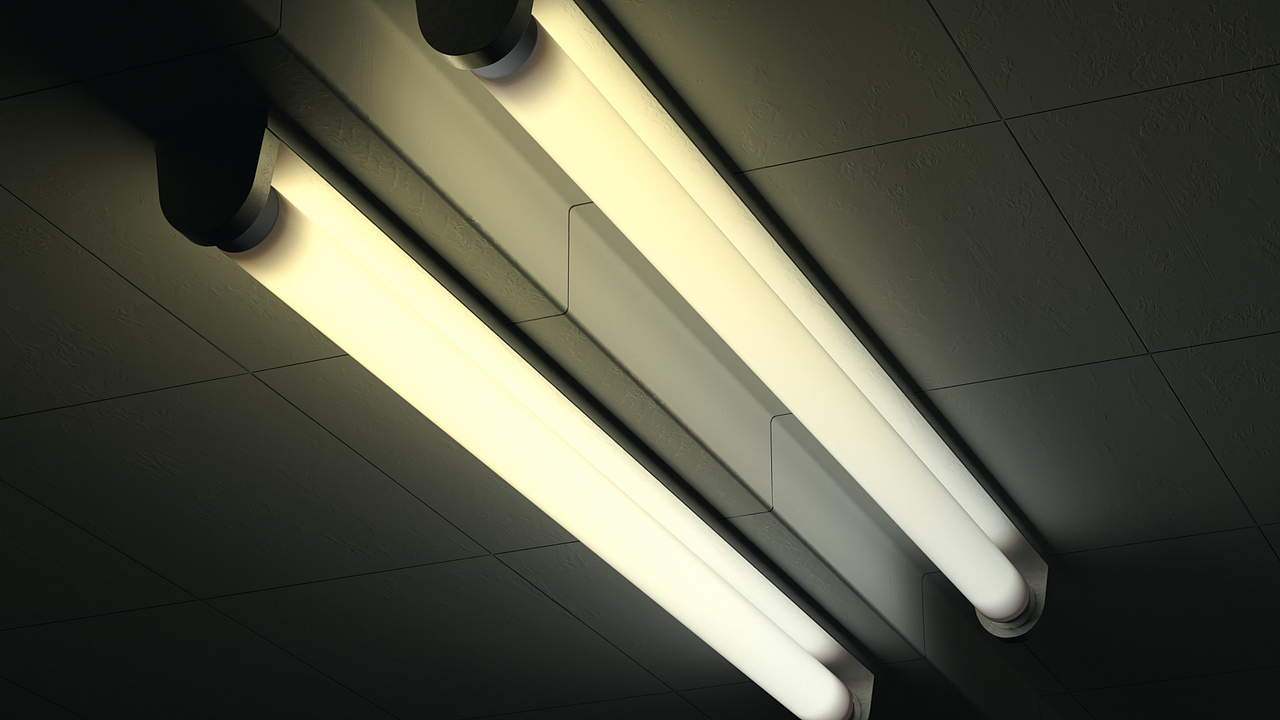 这里做了一个实验室的灯管与实验室门外灯管做了一个近似匹配转场