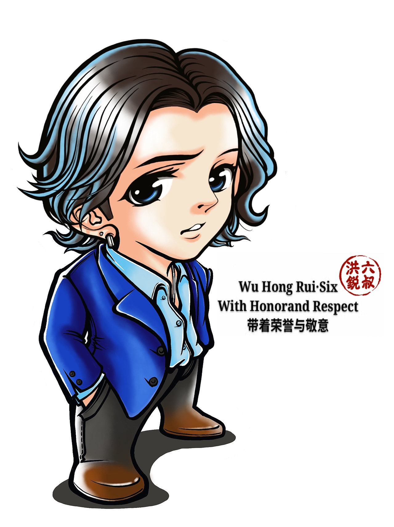 《Q版吴小六IP形象》（图ZMTYxNDg4OTg0） - 商业插画 - 站酷设计师六叔洪鋭原创素材 - 站酷ZCOOL