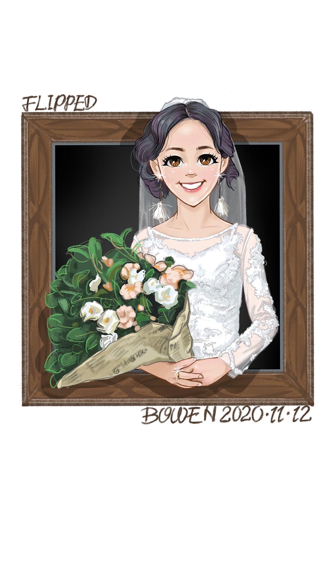 婚礼头像（图ZMjMyNDQ1NTAw） - 单幅漫画 - 站酷设计师Bowen不舍昼夜原创素材 - 站酷ZCOOL