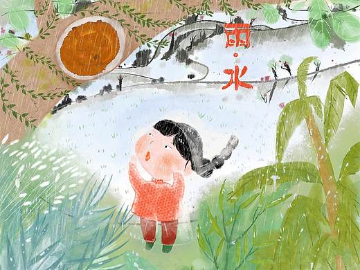 春夜喜雨（个人主页-ZMjAyNDA0MDQ=） - 儿童插画 - 站酷设计师方方正cococo原创素材 - 站酷ZCOOL