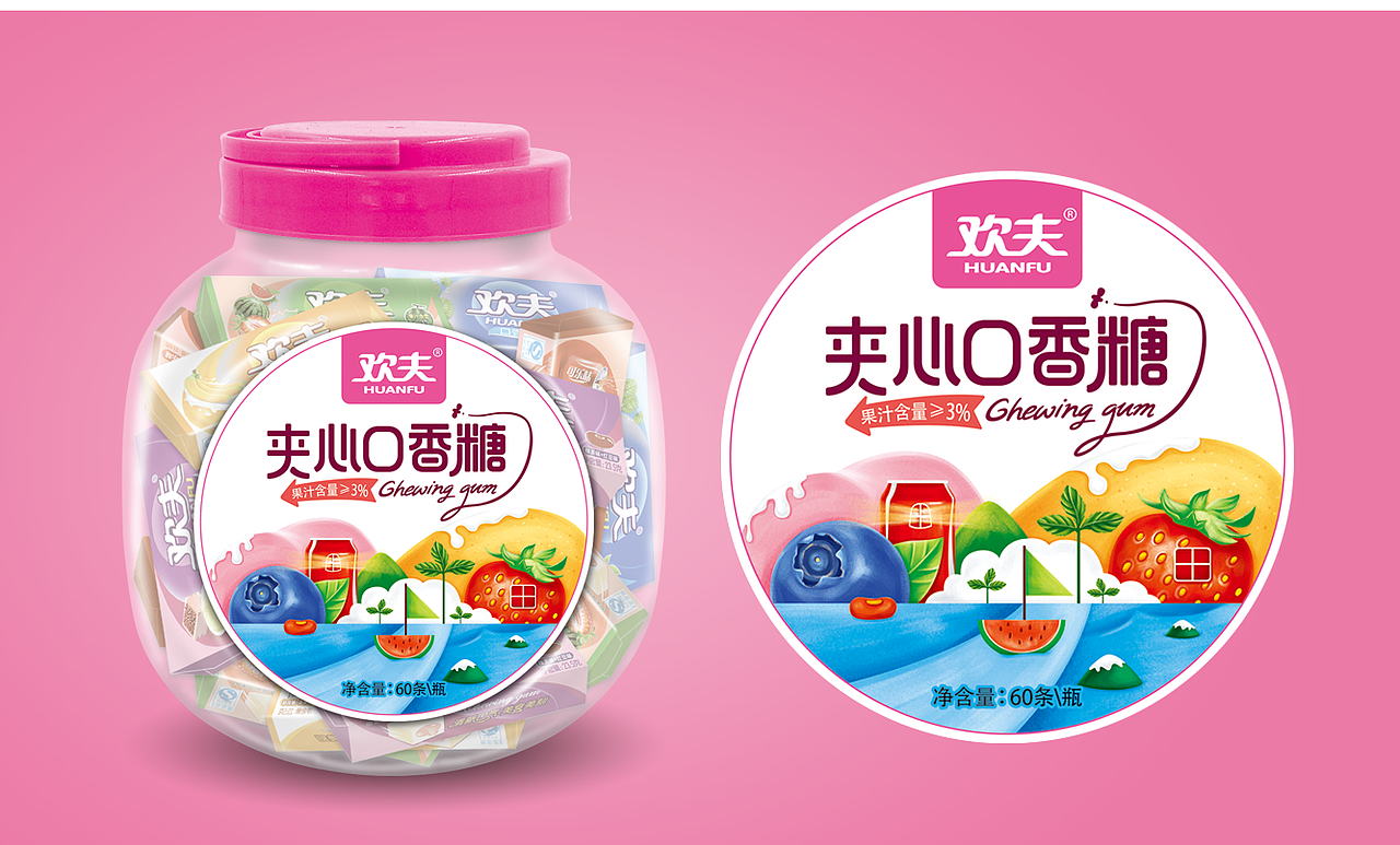 夹心口香糖(以商用)