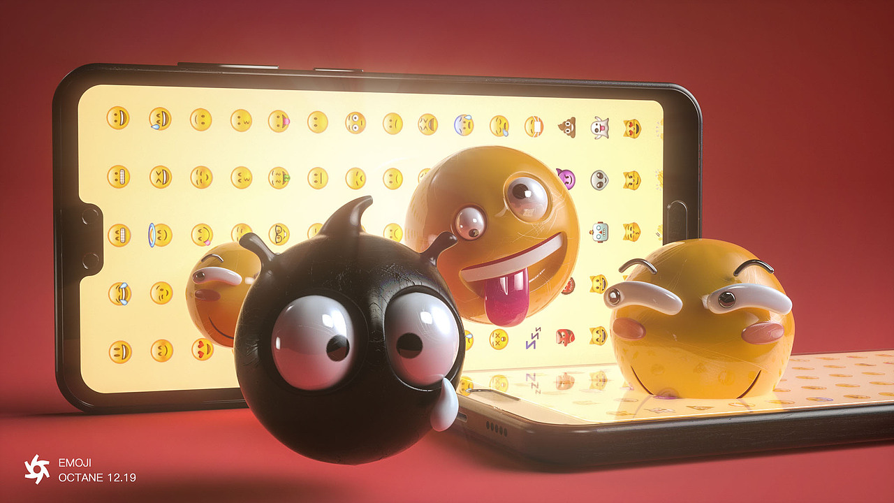 c4d表情包小练习