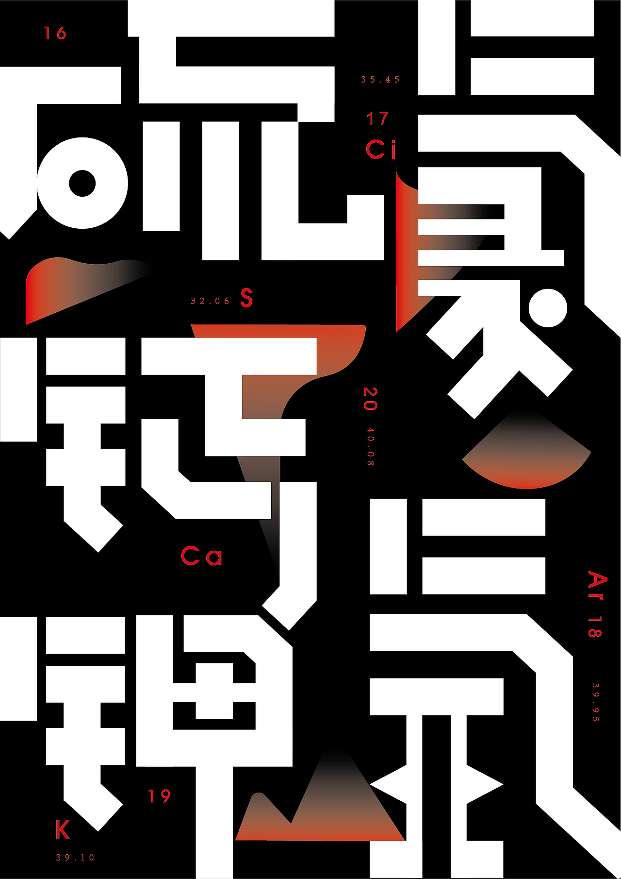 化学元素字体海报