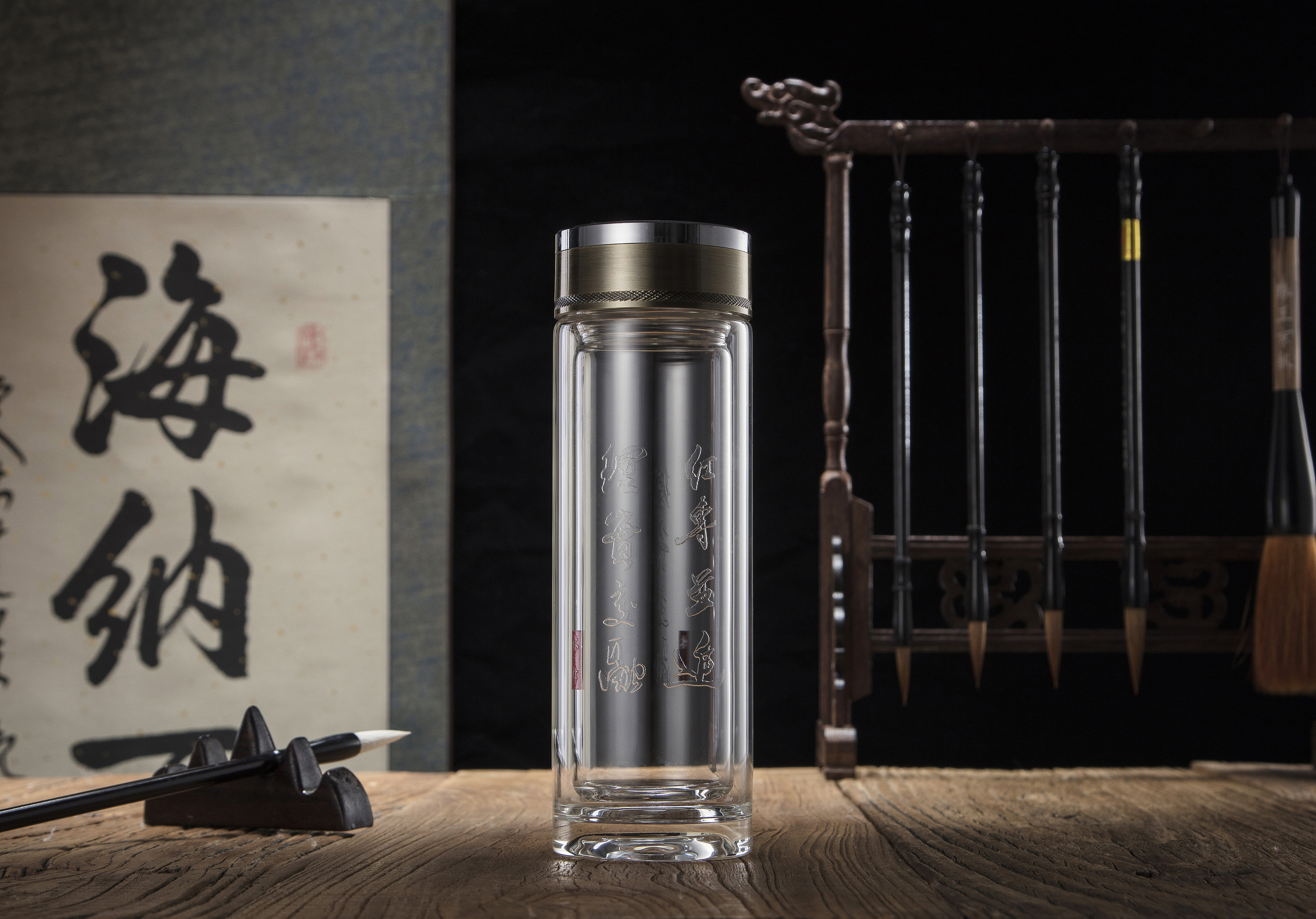 私人定制玻璃杯 拍摄