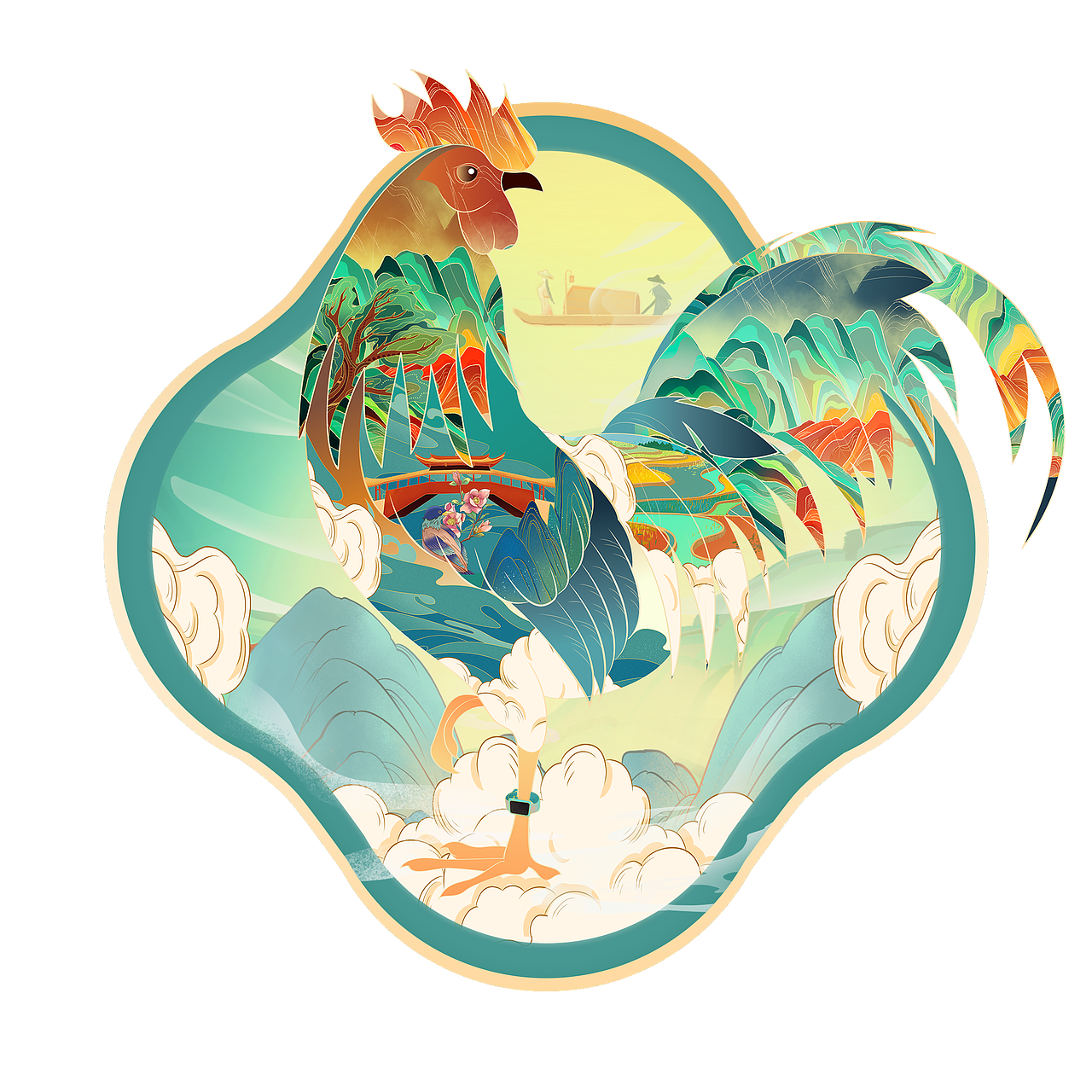 泰顺自热鸡汤包装设计鸡插画鸡汤插画包装设计