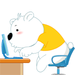 呆萌的大拇熊（图ZMTc5MDk3MTY=） - 网络表情 - 站酷设计师爱龙余健原创素材 - 站酷ZCOOL