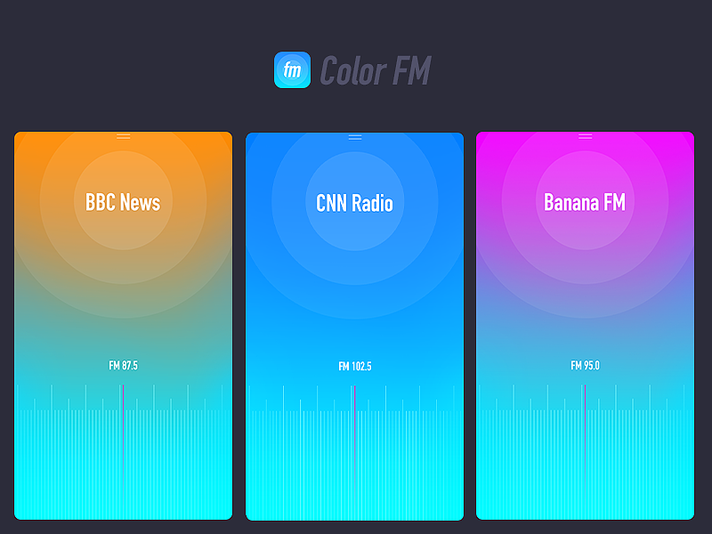 Color FM（图ZMTQ2MTkyNTI=） - APP界面 - 站酷设计师藻堂原创素材 - 站酷ZCOOL