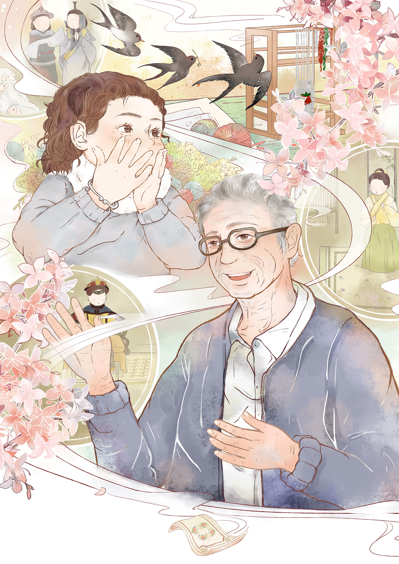 "遗韵"—北京宫毯 传承性故事插画