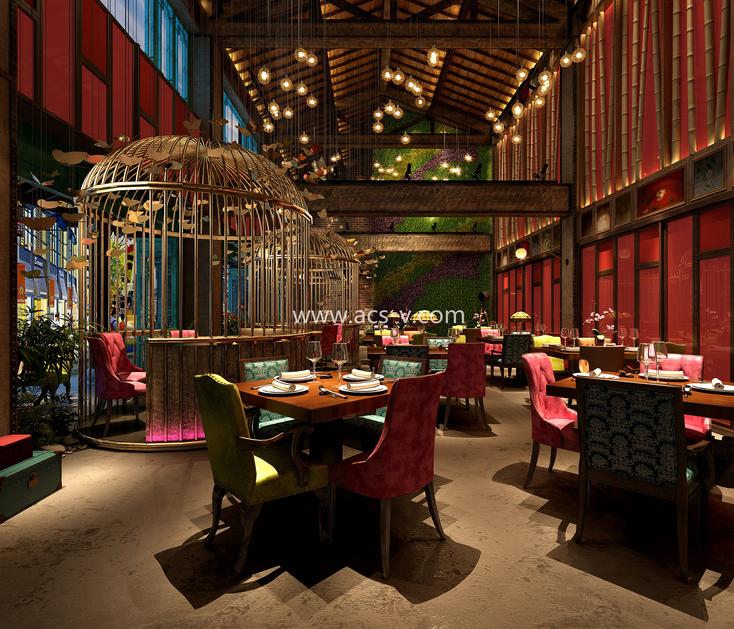 当波普风遇上中式古城--丽江泡沫音乐酒馆主题餐厅设计