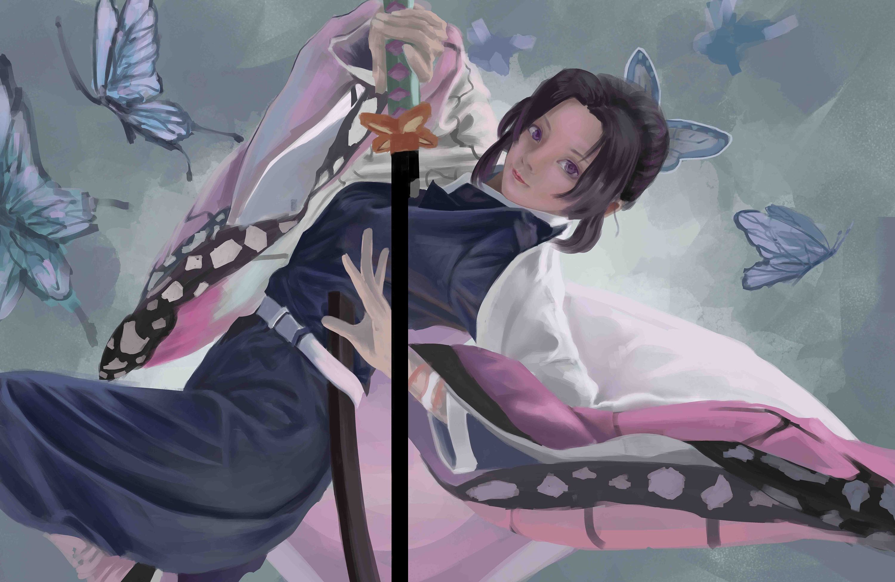 原画- 蝴蝶忍-鬼灭之刃