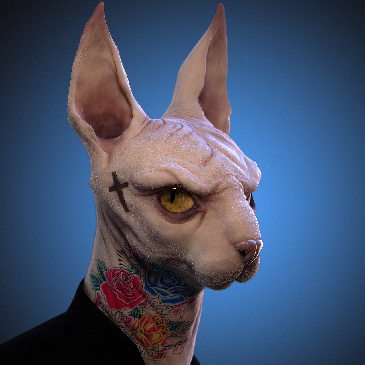 斯芬克斯猫赛博改造