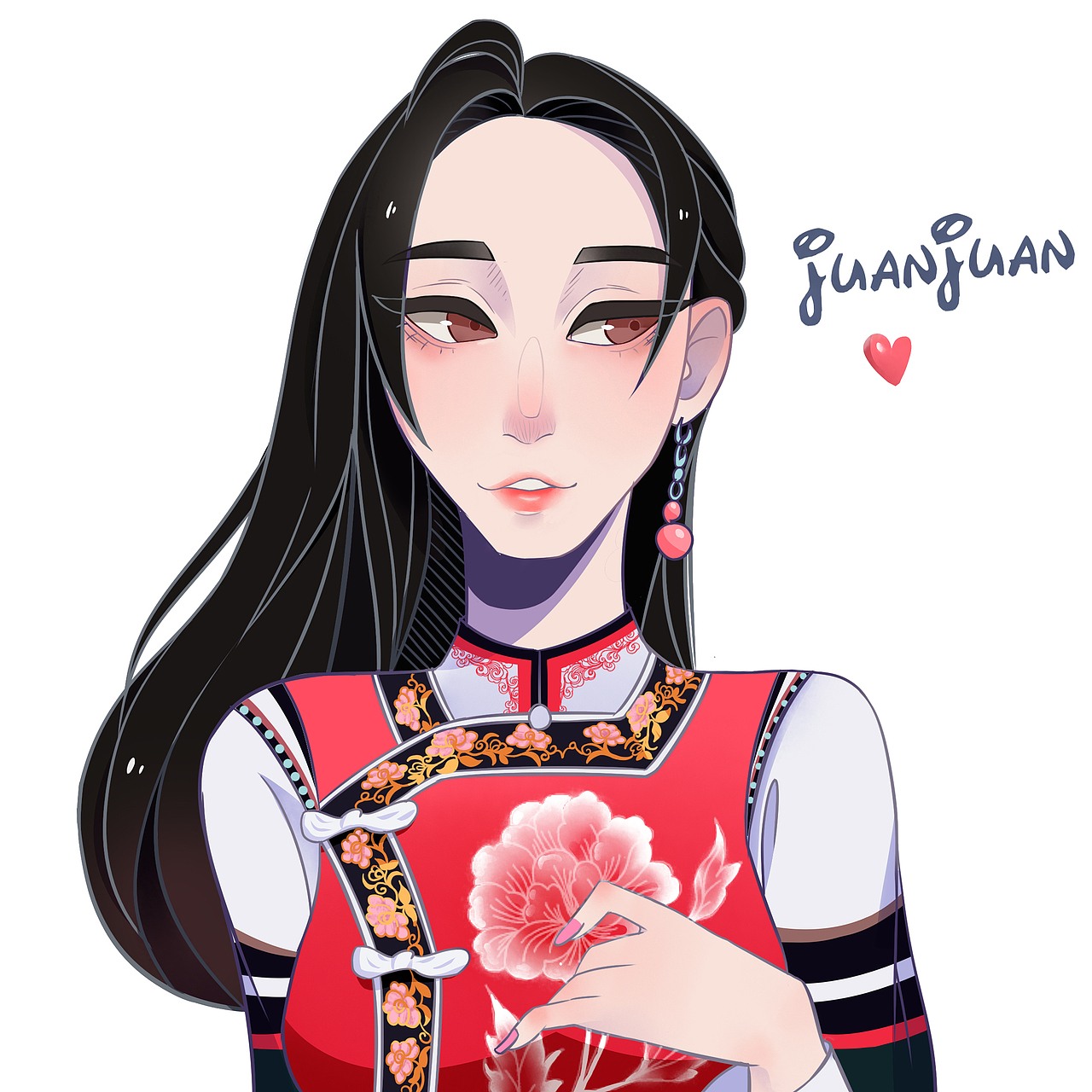 少数民族头像插画